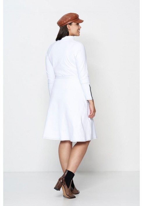 DEBRA WHITE minimalistyczna sukienka plus size