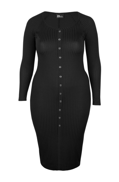 GABRIELLE BLACK ołówkowa sukienka plus size