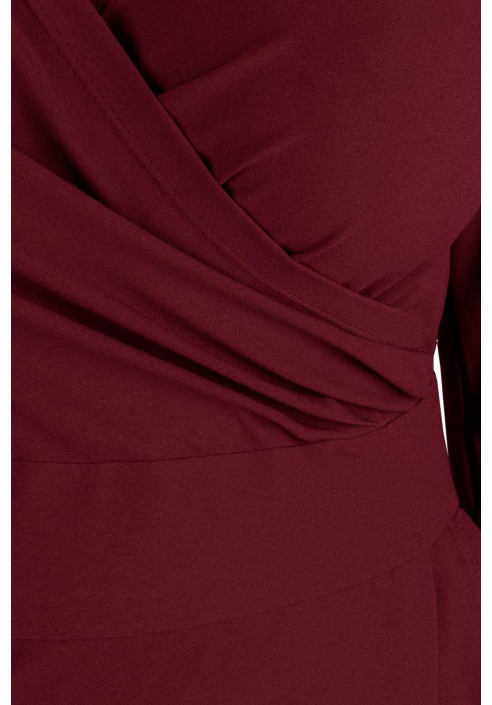MONIQUE WINE ołówkowa sukienka plus size
