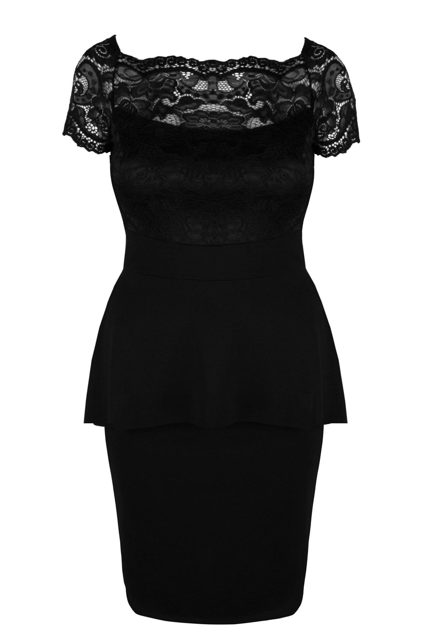 HELLEN BLACK elegancka koronkowa sukienka plus size