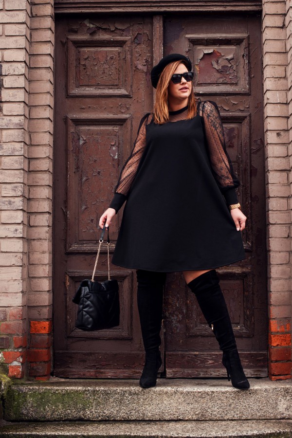 PARIS BLACK elegancka sukienka plus size