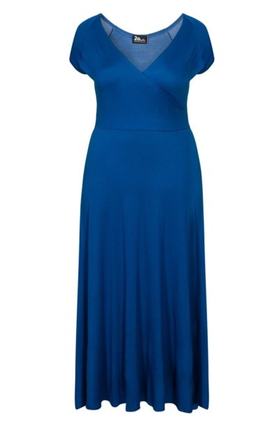 OTYLIA BLUE długa sukienka plus size na lato